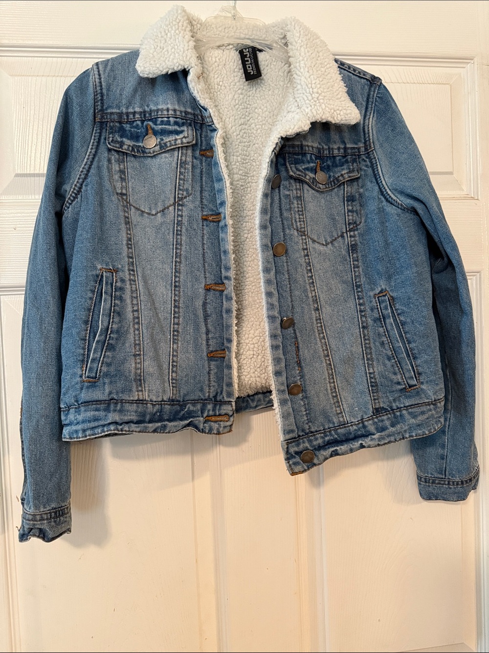 Denim Sherpa-Lined Jean Jacket - Light Blue